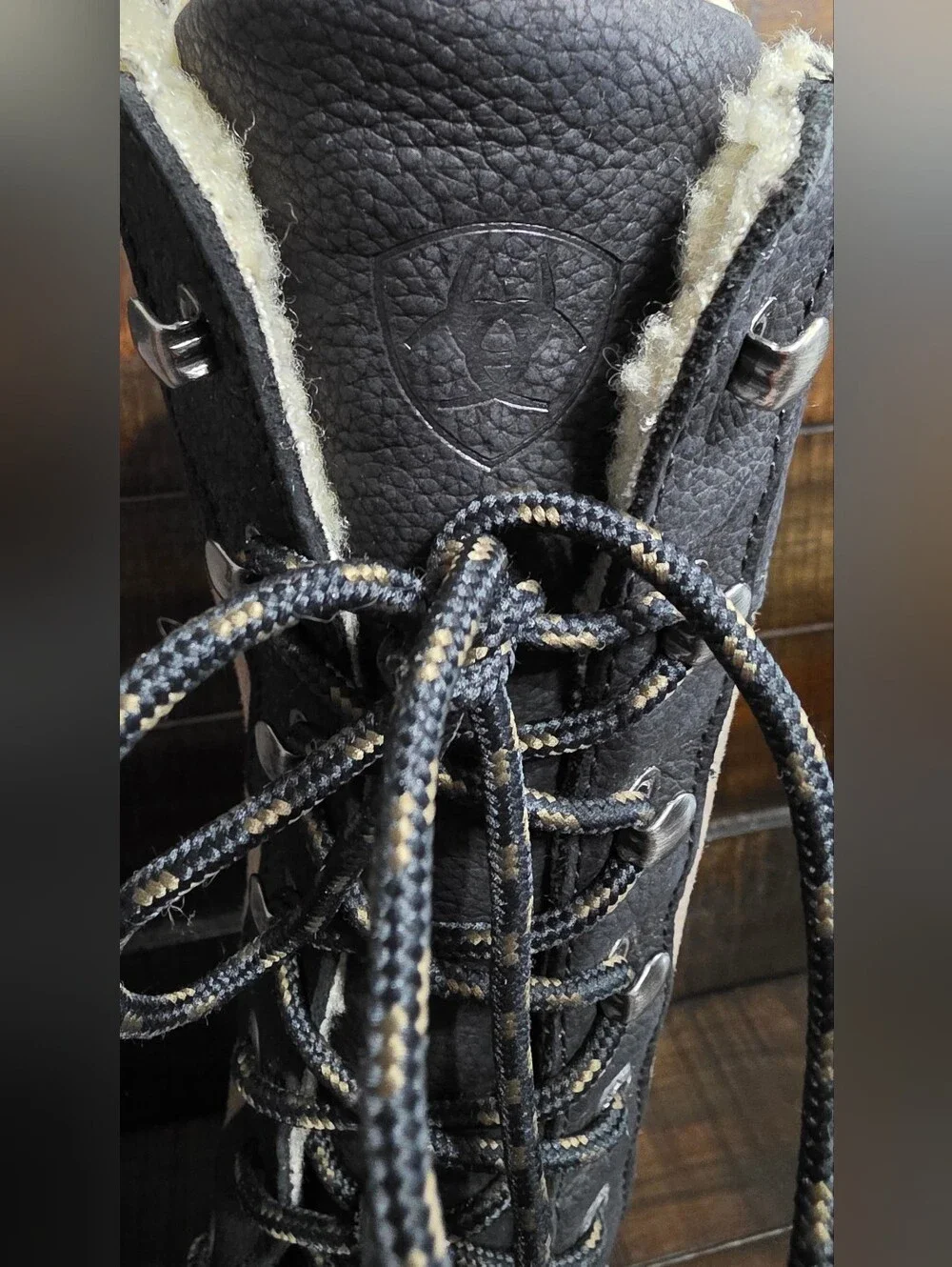 Ariat Wythburn H20 Insulated Boots Equestrian Riding Leather Black/Grey 7.5